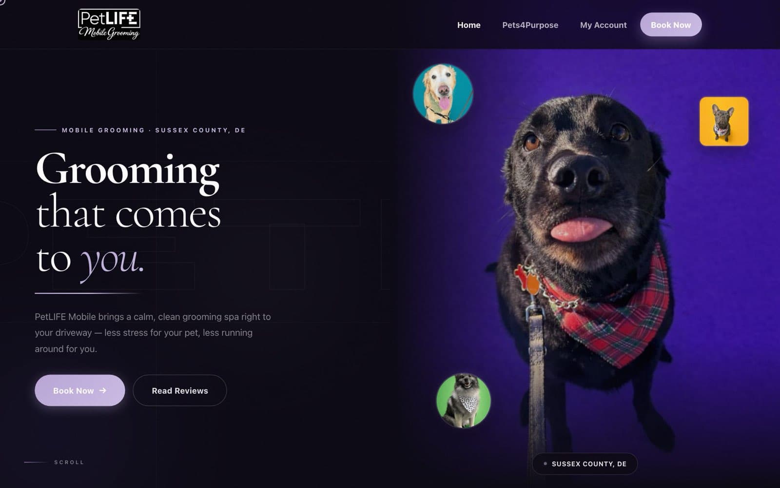 The PetLIFE Mobile website